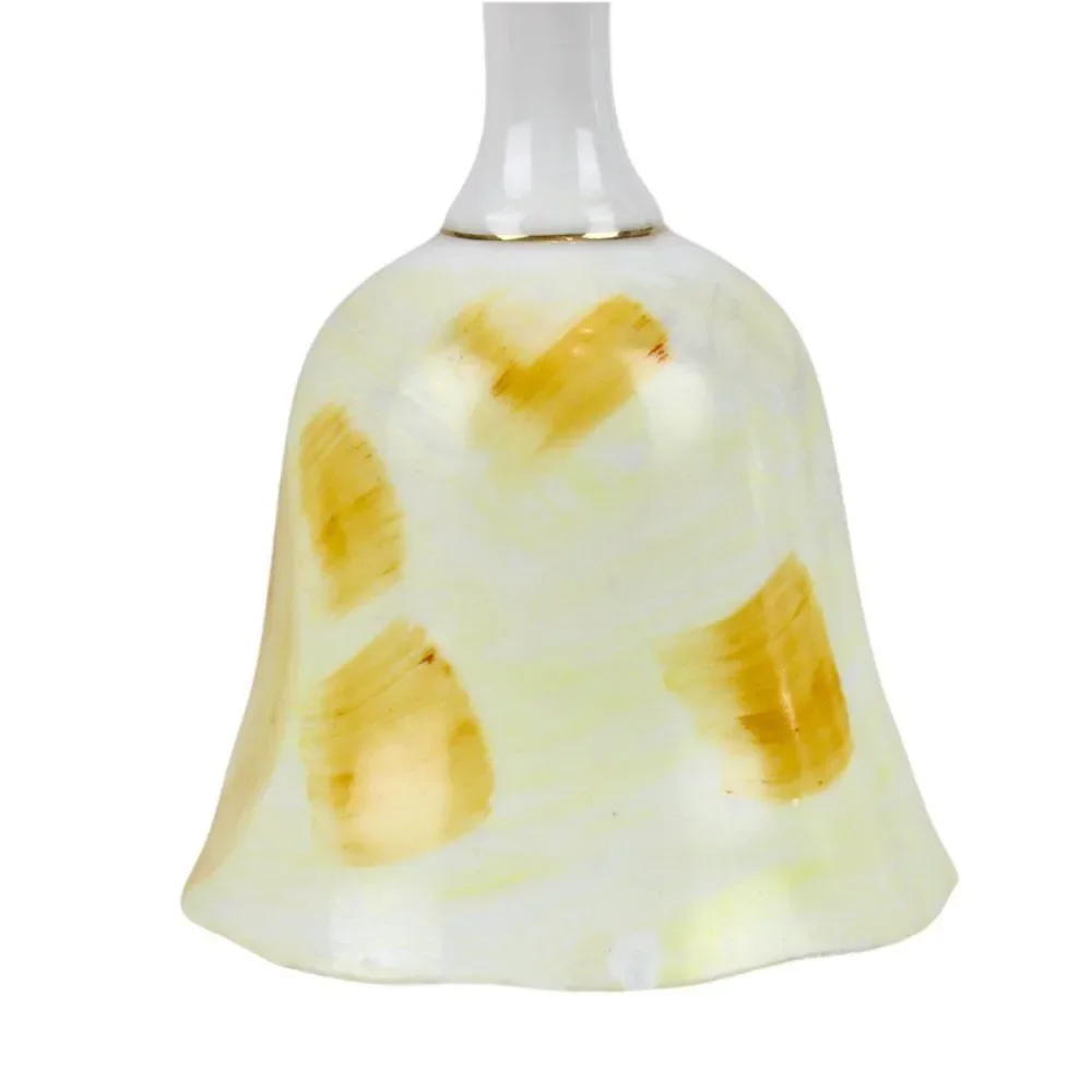 Bell Ceramic Hand Painted Fruit Gold Accents Vintage Mid Century Modern Japan